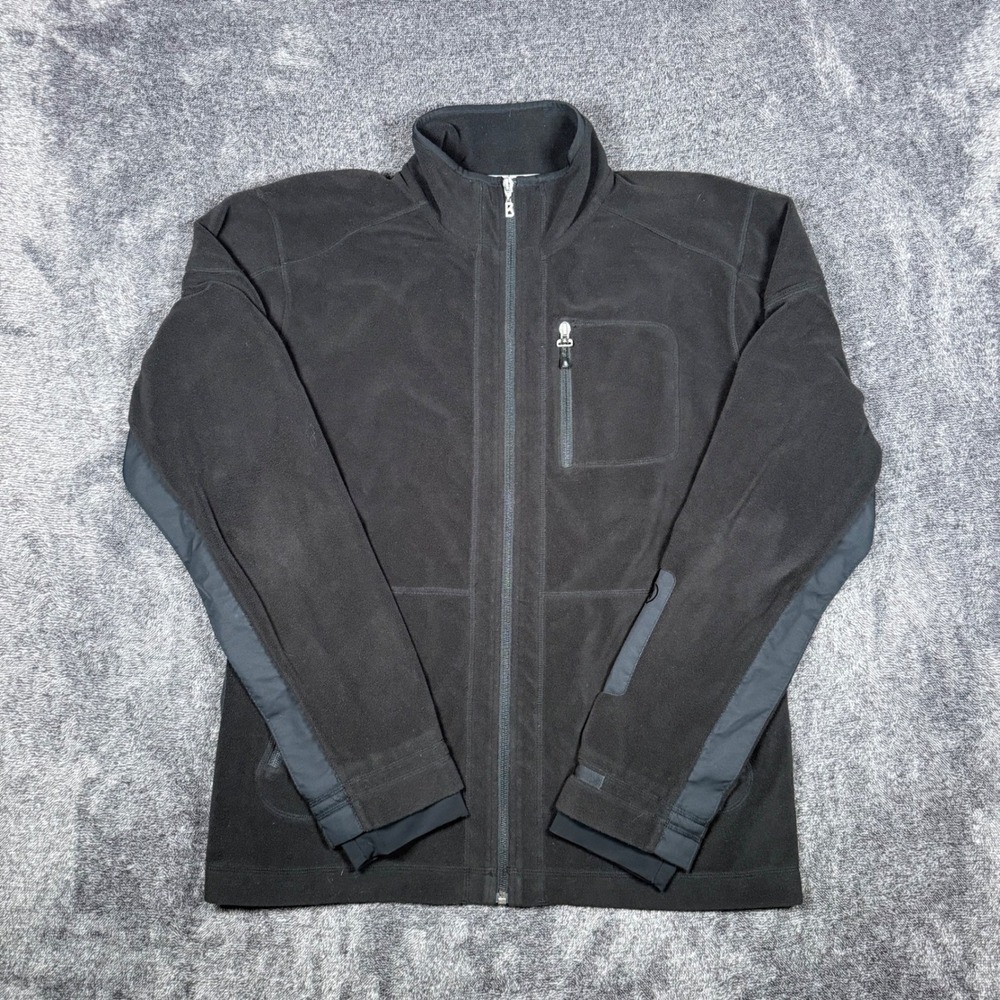 Bogner Fire + Ice Mens XL Black Polar Fleece Full Zip Jacket 1850-163 2nd Layer